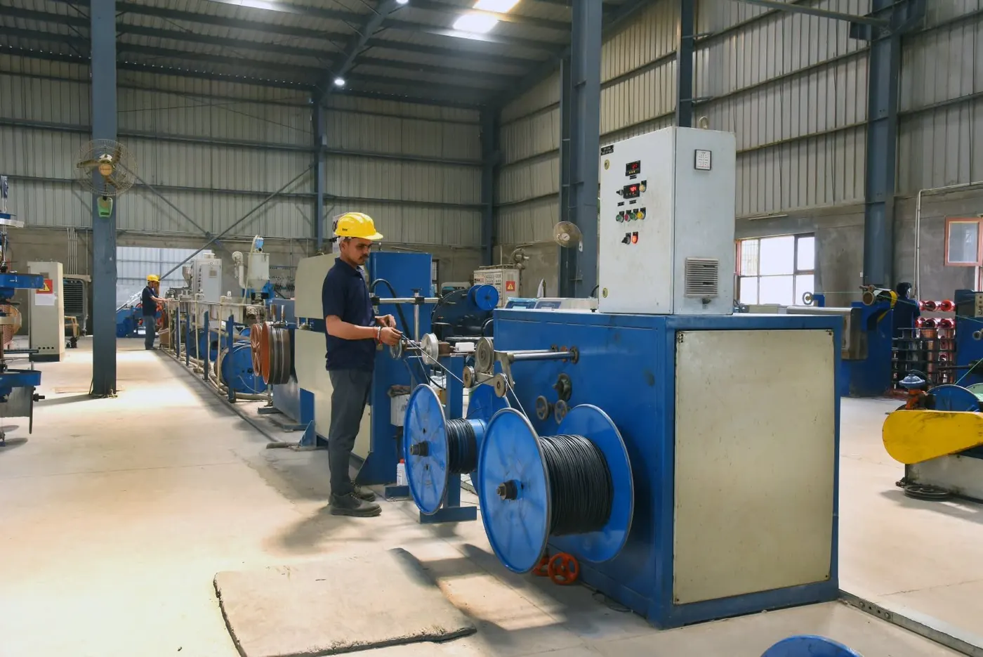 Batra Henlay Cables extrusion line with control cabinet and take-up reels