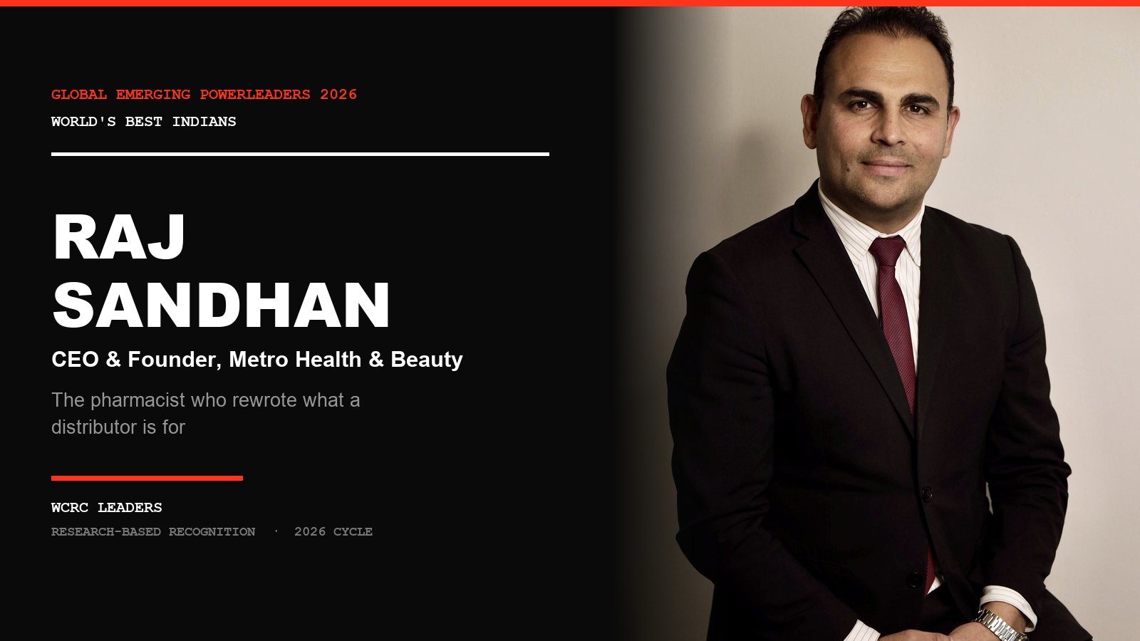 Raj Sandhan, CEO & Founder of Metro Health & Beauty Limited: The Pharmacist Who Rewrote What a Distributor Is For