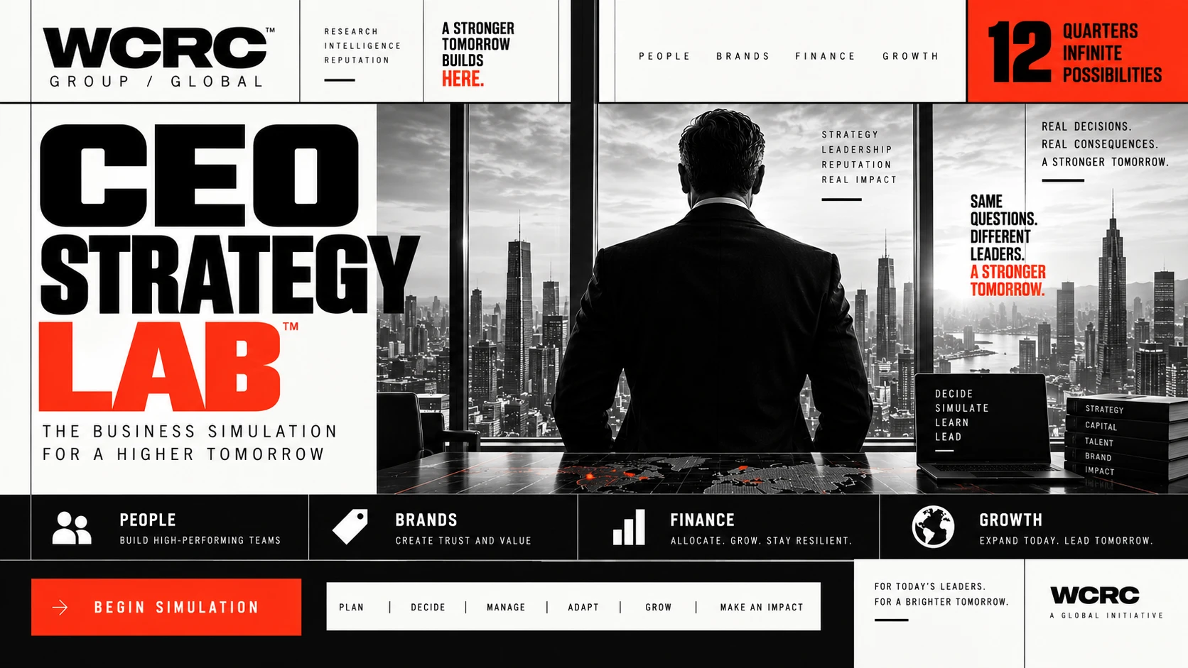 WCRC CEO Strategy Lab — the business simulation for a higher tomorrow